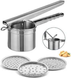 Alternative view of Haushalt 14073 - Aardappelpers - Puree - RVS - 3 Losse Schijven