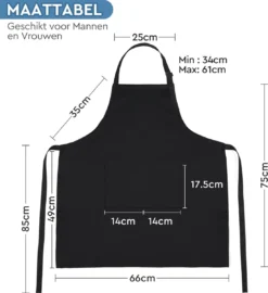 3-Pack Keukenschort - Zwart - Kookschort - Bbq - Restaurant - Met 2 Zakken En Verstelbaar Koord - Voor Mannen En Vrouwen - Schort - Waterbestendig - Multifunctioneel 12 3-Pack Keukenschort - Zwart - Kookschort - Bbq - Restaurant - Met 2 Zakken En Verstelbaar Koord - Voor Mannen En Vrouwen - Schort - Waterbestendig - Multifunctioneel -Thuiskeuken 1098x1200 3
