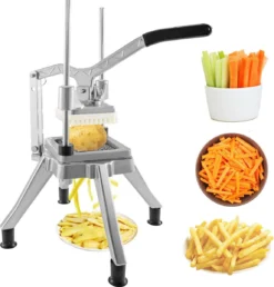 Autura Multifunctionele Frietsnijder - Groentesnijder - Patatsnijder - Roestvrijstaal - 0,5 Inch Snijblad