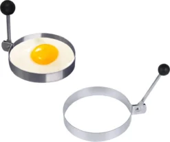 Alternative view of Merkloos Eivorm Rond - Bakvorm - Kookring - Bakring - Ei Ring - Bakken - Keukengerei - Bak Accessoires - RVS - Zilver