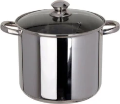 Excellent Houseware 9L - Glazen Deksel - Ø 24 Cm - Vaatwasserbestendig - RVS