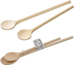 Fackelmann Houten Lepels 2 Stuks Blank 25-30 Cm