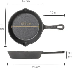 Alternative view of Blackwell Koekenpan Gietijzer - ø 16 Cm - Zonder Anti-aanbaklaag