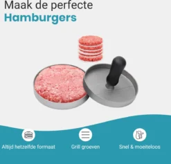 ProudProducts Hamburgerpers Met 100 Wax Papiertjes – Hamburgermaker – Hamburger Pers - BBQ Accesoires - RVS 12 ProudProducts Hamburgerpers Met 100 Wax Papiertjes – Hamburgermaker – Hamburger Pers - BBQ Accesoires - RVS -Thuiskeuken 1200x1152 4