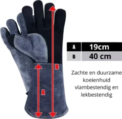 Alternative view of BBQ Handschoenen - Ovenwanten - Hittebestendige Handschoen - Bbq Accessoires - Tot 500°C - Ovenhandschoenen - Las Handschoenen 2 Stuks