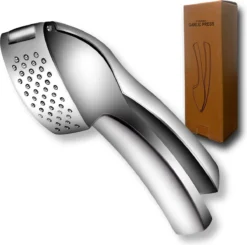 Ironbear® Knoflookpers - Gemberpers - Roestvrij Staal - Handpers - Vaatwasser Bestendig
