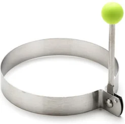 Merkloos Eivorm Rond - Bakvorm - Kookring - Bakring - Ei Ring - Bakken - Keukengerei - Bak Accessoires - RVS - Zilver
