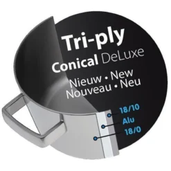 Alternative view of BK Conical Deluxe Kookpannenset - 5 Delig - RVS