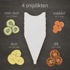 Alternative view of Börner Mandoline V5 PowerLine - Inclusief Opbergbox - Geleverd In Mooie Doos - 6-delige Set - 7 Snijdiktes - Geschikt Als Frietsnijder - BPA-vrij En Roestvrij - Grijs