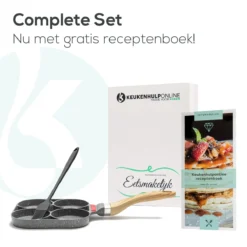 Alternative view of Culistar Pannenkoekenpan Inductie - Pancake Pan - Omeletpan - Omeletmaker - Eierpan - Inclusief Receptenboekje