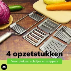 Merkloos Groentesnijder 4-in-1 Rasp - Mandoline – Julienne - Groentensnijder – 4 Opzetstukken – Vaatwasserbestendig – Handmatig Snijden, Schaven En Raspen - Foodprocessor - Keukengereedschap - Multifunctioneel 16 Merkloos Groentesnijder 4-in-1 Rasp - Mandoline – Julienne - Groentensnijder – 4 Opzetstukken – Vaatwasserbestendig – Handmatig Snijden, Schaven En Raspen - Foodprocessor - Keukengereedschap - Multifunctioneel -Thuiskeuken 1200x1200 992
