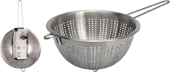 Alternative view of Excellent Houseware Zilver RVS Vergiet/zeef Met Handvat / Steel 24 X 13 Cm - Keukenzeef - Keukenvergiet