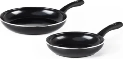 GreenChef Diamond Koekenpannenset Ø 20cm + Ø 28cm - Zwart - Inductie - PFAS-vrij