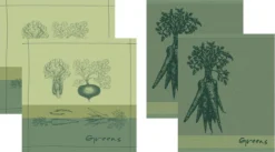 DDDDD Greens - 2 Theedoeken & 2 Keukendoeken - Green