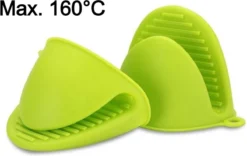 2x Pannenlap - Siliconen - Hittebestendig Tot 160º - Merkloos - Groen