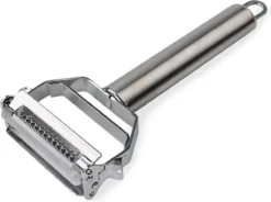 IGOODS Dunschiller Roestvrijstalen 2-in-1 Julienne Dunschiller Perfect Voor Wortel Aardappel Meloen Gadget Groente Fruit