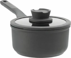 BergHOFF Steelpan Met Deksel Stone 18 Cm - Leo