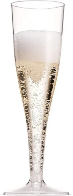 Alternative view of Champagneglazen - 30 Stuk(s) - 135ml - Chique - Plastic - Glazen - Transparant - Kunststof - Kerst Servies