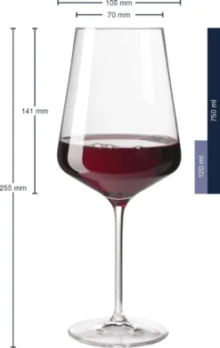 Alternative view of Leonardo Puccini Rode Wijnglas Groot - 750 Ml - Hoogte 26 Cm - 6 Stuks