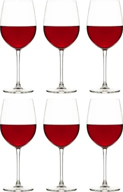 Libbey Wijnglazen Rode Wijn Endura – 500 Ml / 50 Cl - 6 Stuks - Vaatwasserbestendig - Tijdloos - Sterke Kwaliteit