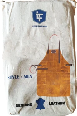 Alternative view of Leren Schort BBQ – Vintage Ochre – Luxe Barbecueschort Leer - 81x56cm – Man